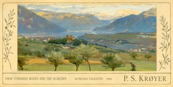 P.S. Krøyer View Towards Bozen and the Schlern No4 - Póster