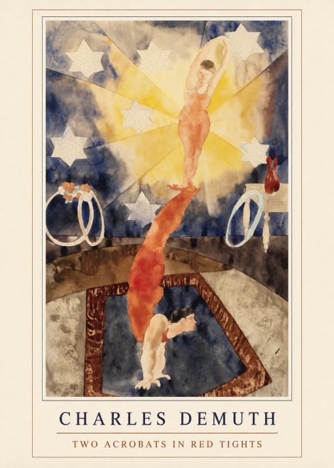 Charles Demuth Two Acrobats in Red Tights No4 - Póster
