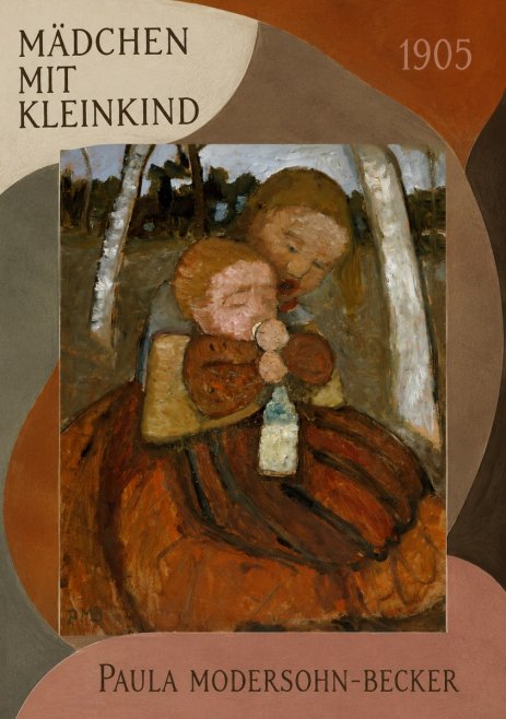 Paula Modersohn-Becker Mädchen Mit Kleinkind I No3 - Póster