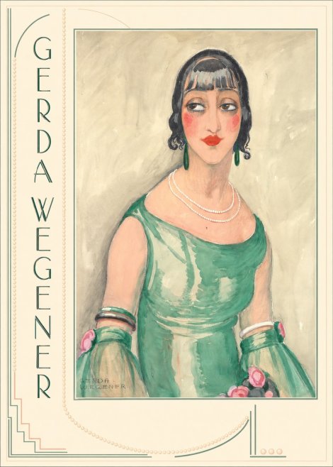 Gerda Wegener Portrait of a Woman in Green Dress No3 - Póster