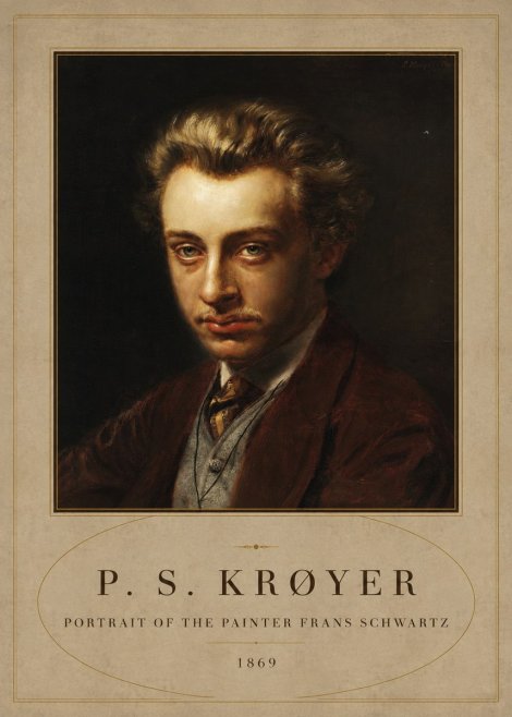 P.S. Krøyer Portrait of the Painter Frans Schwartz No4 - Póster