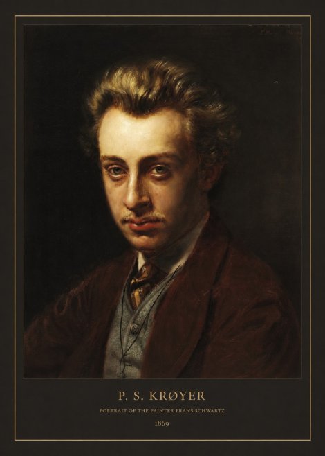 P.S. Krøyer Portrait of the Painter Frans Schwartz No6 - Póster