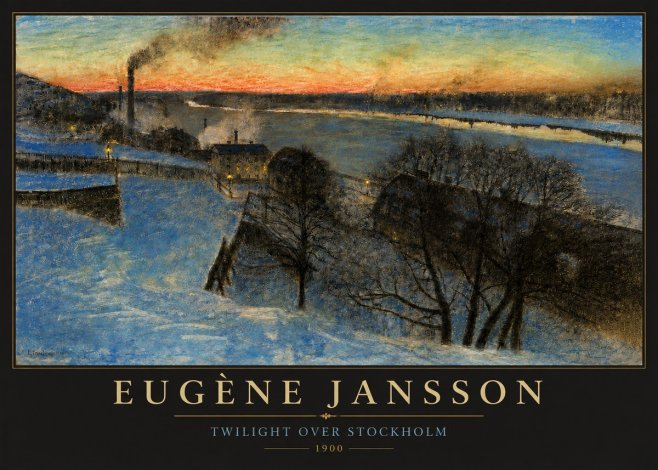 Eugène Jansson Twilight over Stockholm No3 - Póster