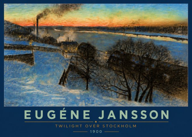 Eugène Jansson Twilight over Stockholm No5 - Póster