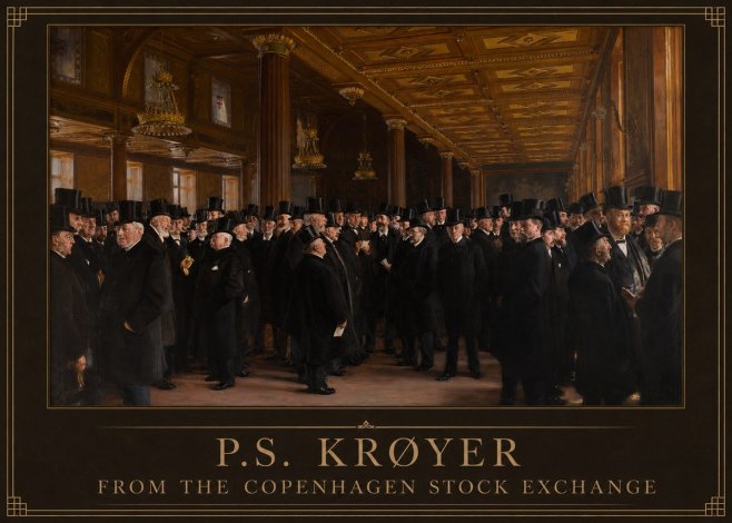 P.S. Krøyer From the Copenhagen Stock Exchange No1 - Póster