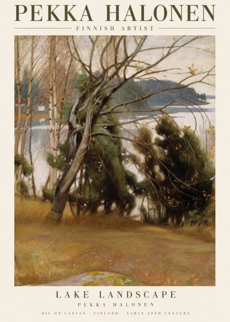 Pekka Halonen Lake Landscape No1 - Póster