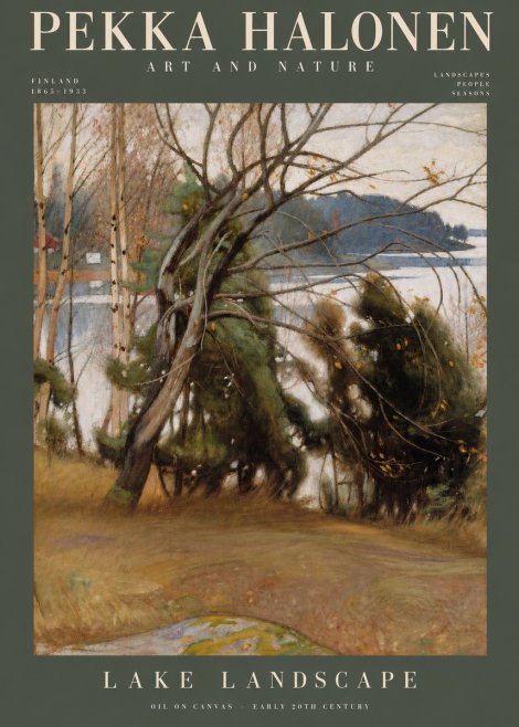 Pekka Halonen Lake Landscape No4 - Póster