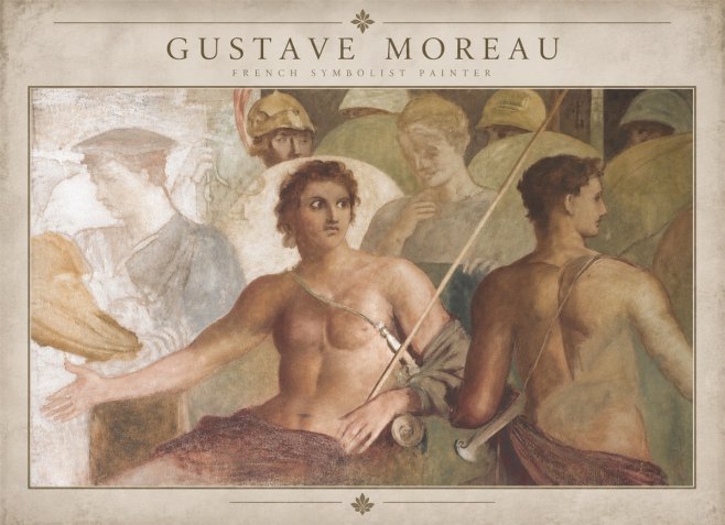 Gustave Moreau Les Prétendants No4 - Póster