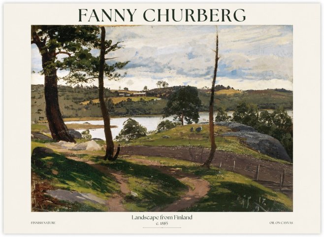 Fanny Churberg Landscape from Finland No1 - Póster