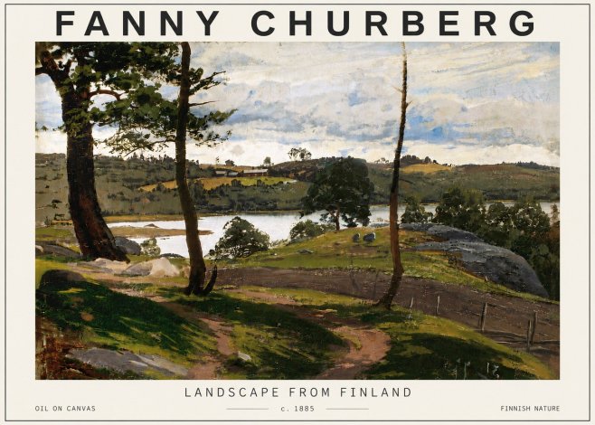 Fanny Churberg Landscape from Finland No6 - Póster