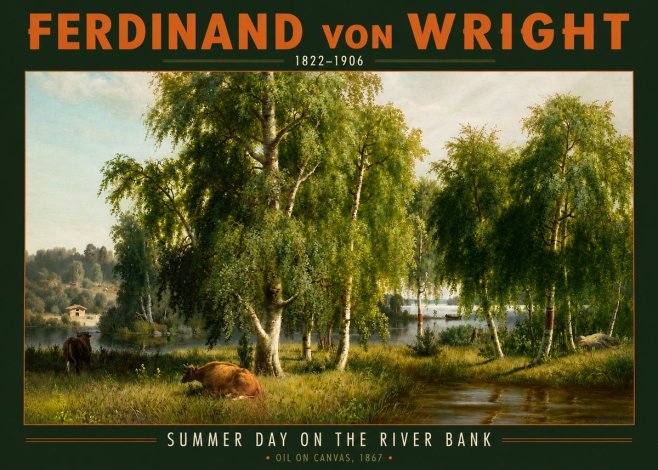 Ferdinand von Wright Summer Day on the River Bank No2 - Póster