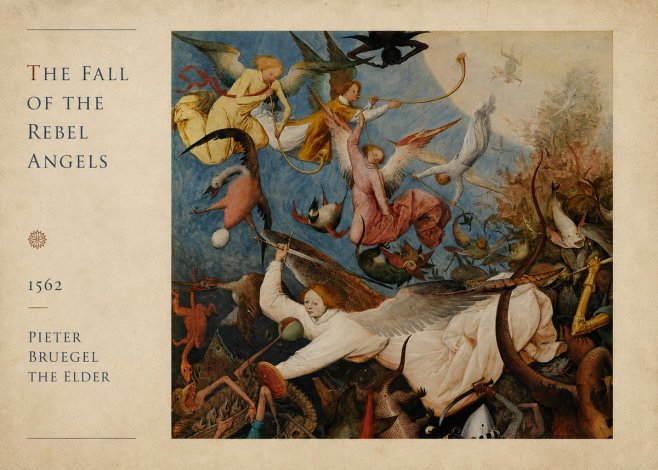 Pieter Bruegel The Fall of the Rebel Angels II No4 - Póster