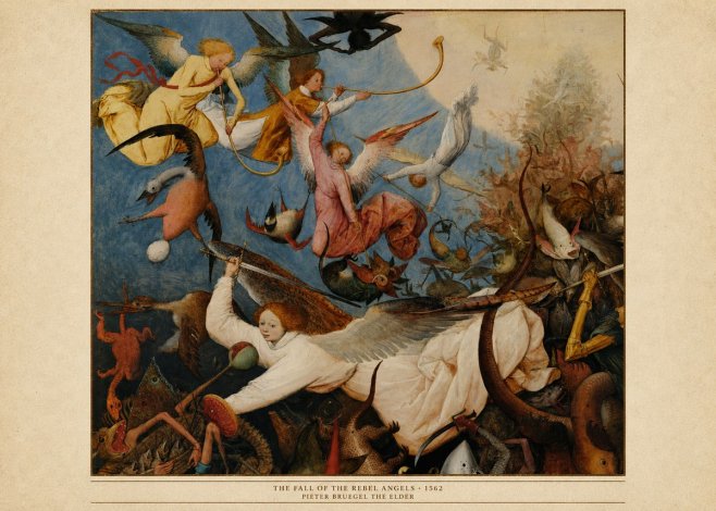 Pieter Bruegel The Fall of the Rebel Angels II No6 - Póster