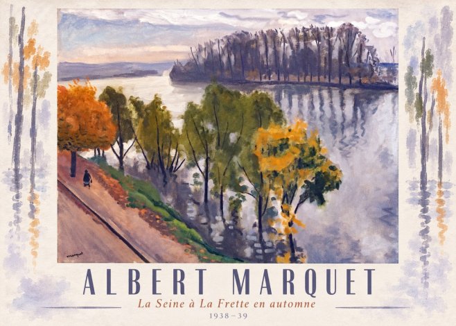 Albert Marquet La Seine À La Frette En Automne No4 - Póster