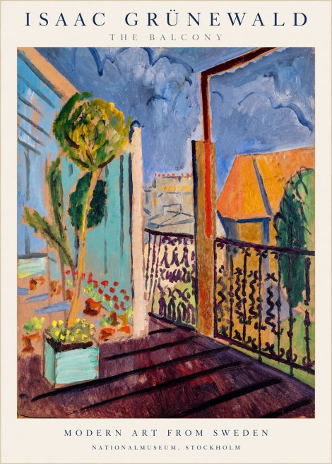 Isaac Grünewald The Balcony No1 - Póster