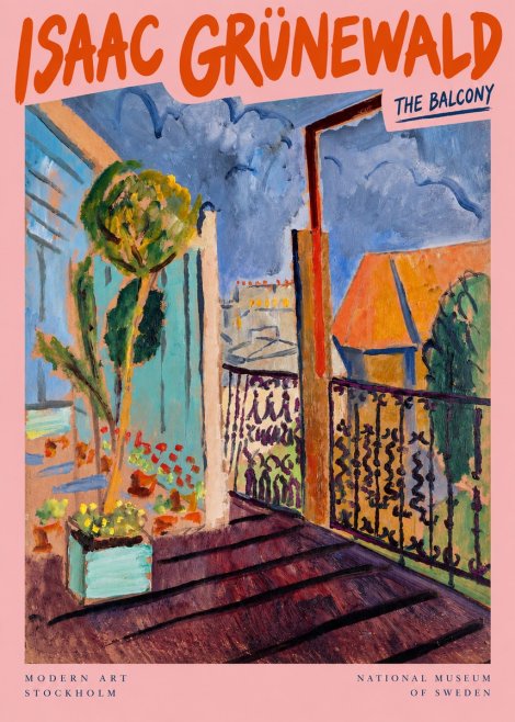 Isaac Grünewald The Balcony No2 - Póster