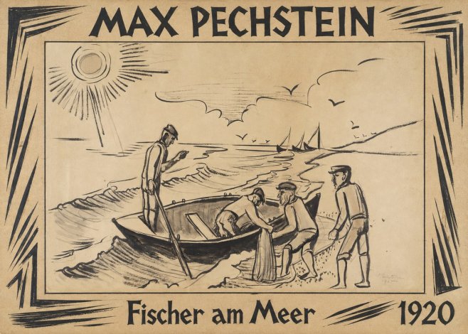 Max Pechstein Fischer Am Meer - 1920 No2 - Póster