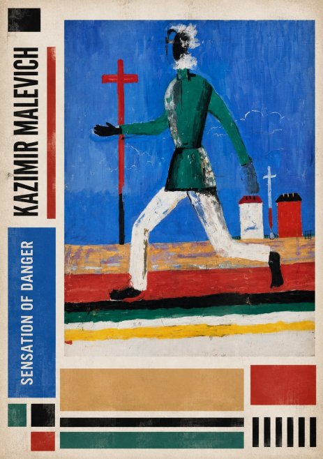 Kazimir Malevich Sensation of Danger No2 - Póster