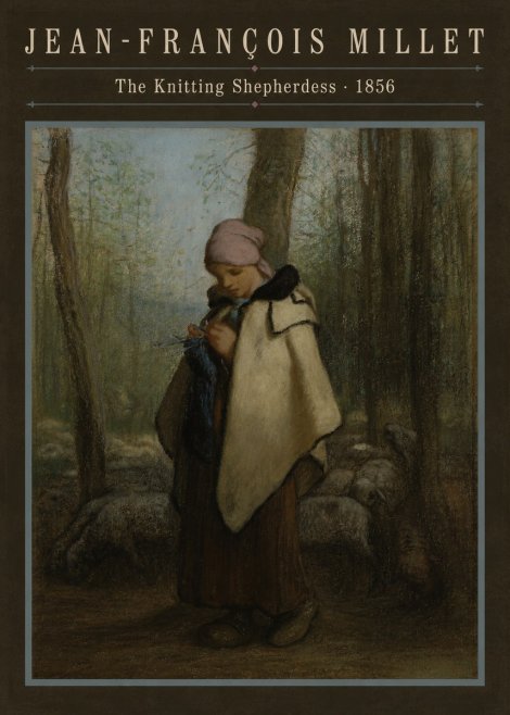 Jean-François Millet The Knitting Shepherdess · 1856 No6 - Póster