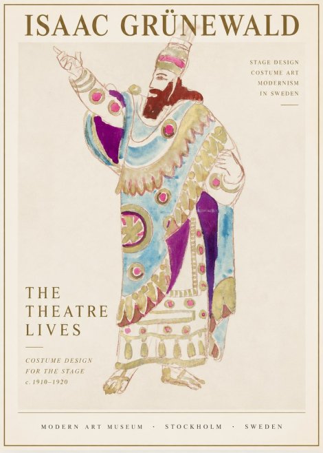 Isaac Grünewald The Theatre Lives No1 - Póster