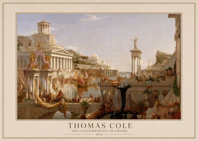 Thomas Cole The Consummation of Empire No4 - Póster