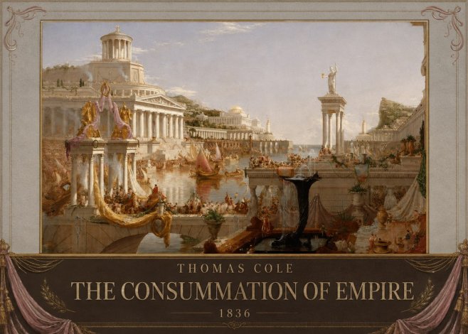 Thomas Cole The Consummation of Empire No6 - Póster