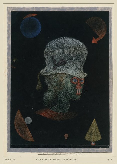 Paul Klee Astrologisch-phantastisches Bildnis No4 - Póster