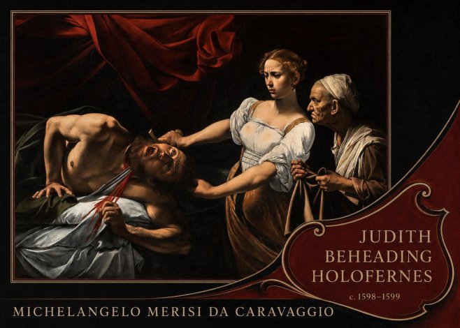 Michelangelo Merisi da Caravaggio Judith Beheading Holofernes II No5 - Póster