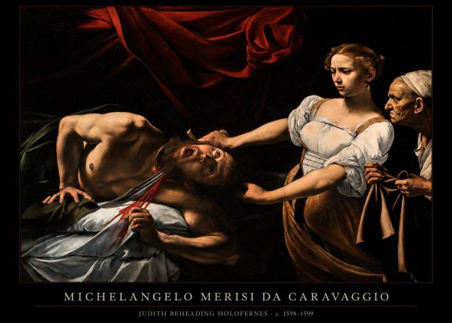 Michelangelo Merisi da Caravaggio Judith Beheading Holofernes II No6 - Póster
