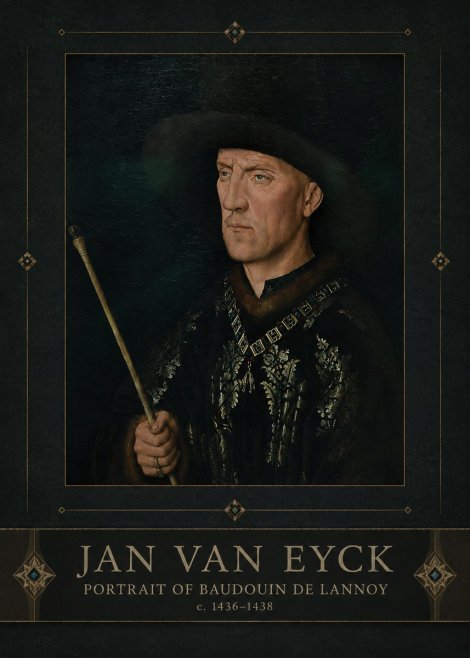 Jan van Eyck Portrait of Baudouin De Lannoy No3 - Póster