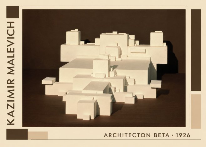 Kazimir Malevich Architecton Beta No1 - Póster
