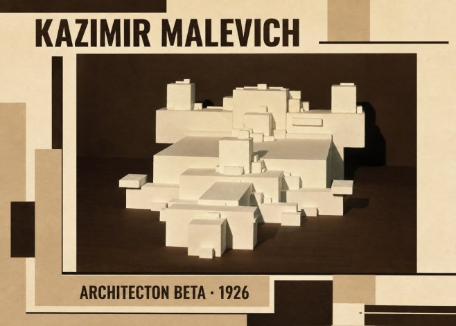 Kazimir Malevich Architecton Beta No2 - Póster