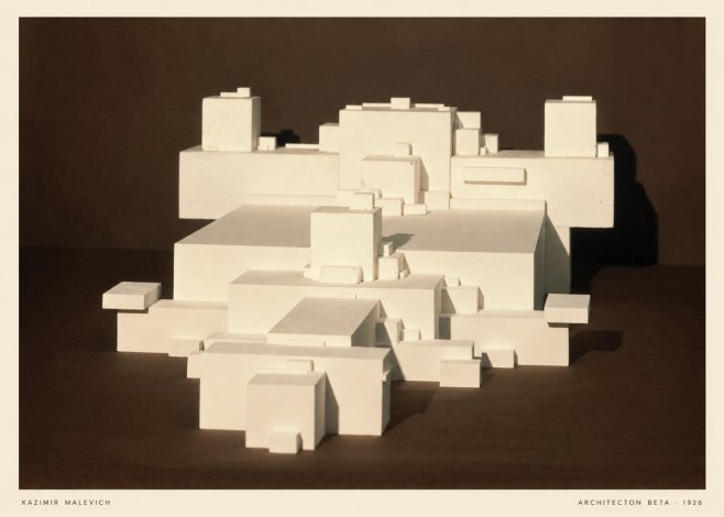Kazimir Malevich Architecton Beta No5 - Póster