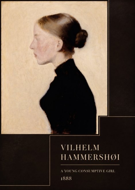 Vilhelm Hammershøi A Young Consumptive Girl No4 - Póster