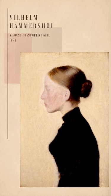 Vilhelm Hammershøi A Young Consumptive Girl No5 - Póster