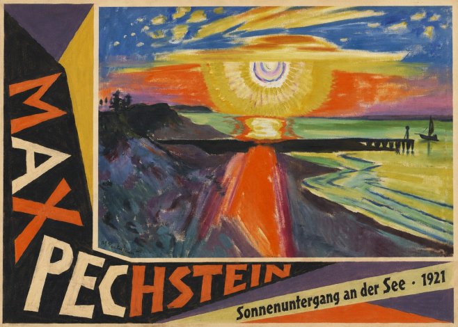 Max Pechstein Sonnenuntergang an Der See No4 - Póster