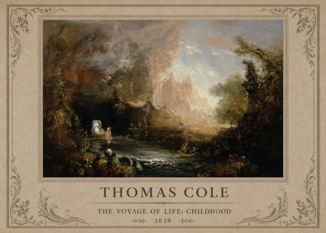 Thomas Cole The Voyage of Life: Childhood II No1 - Póster