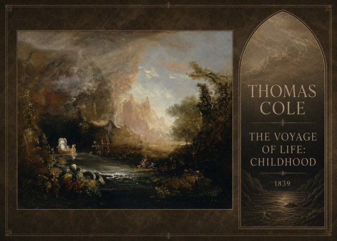 Thomas Cole The Voyage of Life: Childhood II No4 - Póster