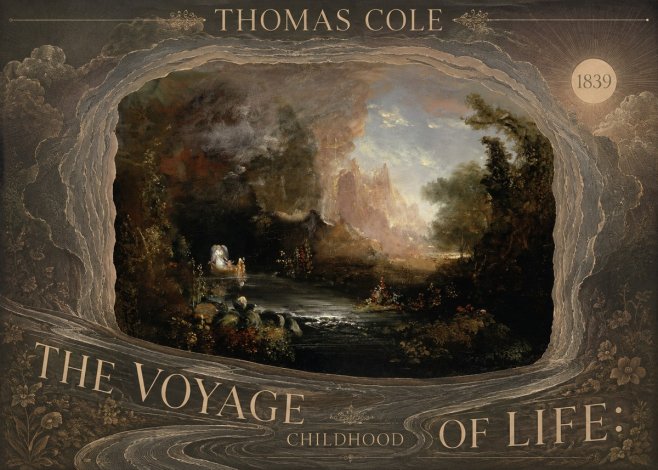 Thomas Cole The Voyage of Life: Childhood II No6 - Póster