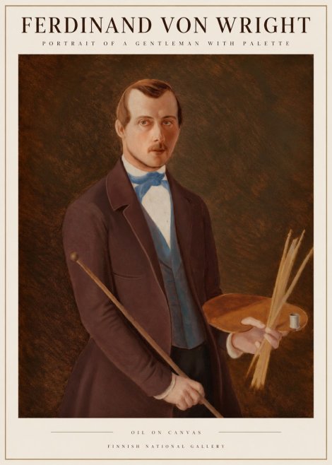 Ferdinand von Wright Portrait of an Artist No6 - Póster