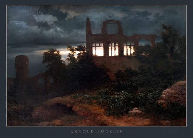 Arnold Böcklin Ruined Castle No5 - Póster