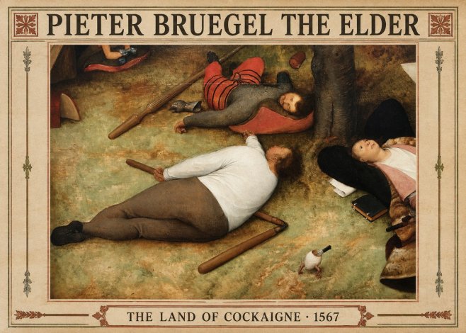 Pieter Bruegel The Land of Cockaigne I No3 - Póster