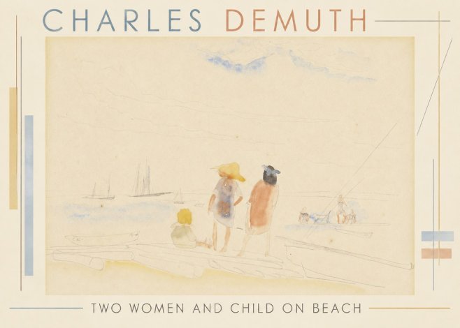 Charles Demuth Two Women and Child on Beach No2 - Póster