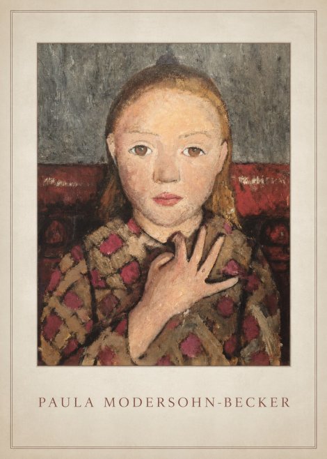 Paula Modersohn-Becker Girl in Checked Blouse No4 - Póster
