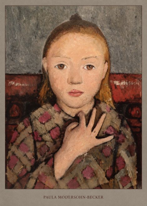 Paula Modersohn-Becker Girl in Checked Blouse No5 - Póster