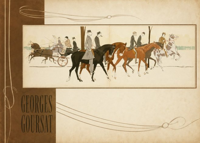 Georges Goursat Equestrian Promenade No2 - Póster