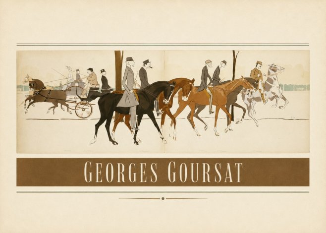 Georges Goursat Equestrian Promenade No4 - Póster