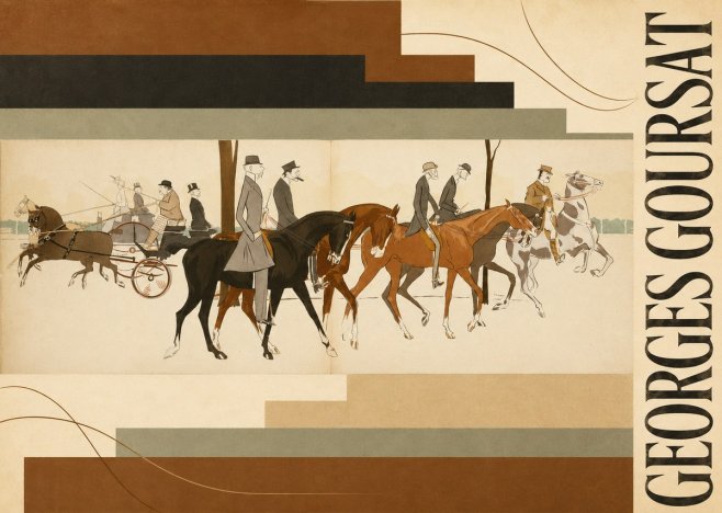 Georges Goursat Equestrian Promenade No6 - Póster