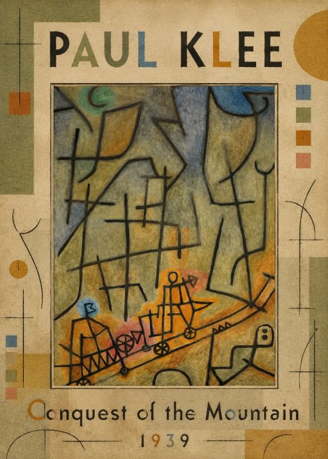 Paul Klee Conquest of the Mountain II No4 - Póster