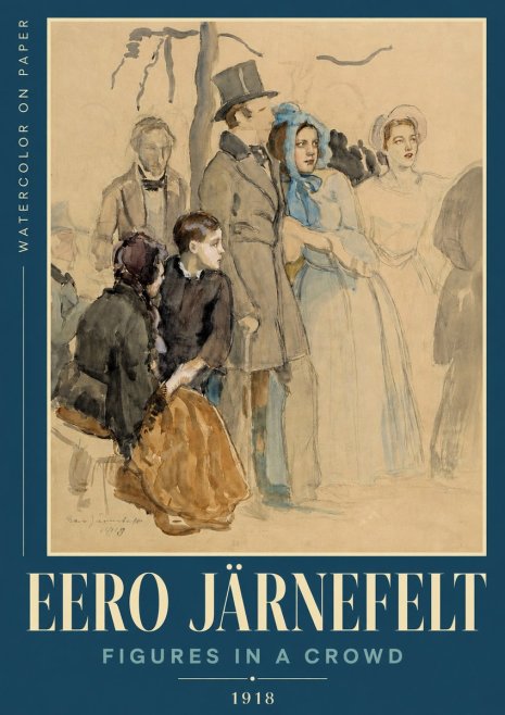 Eero Järnefelt Figures in a Crowd No3 - Póster